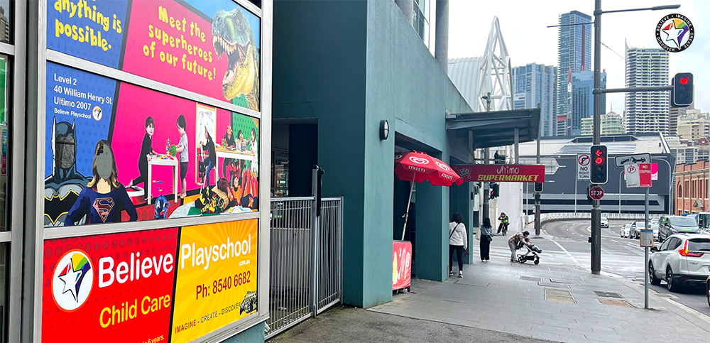 Child care Ultimo - Believe Playschool's entrance
